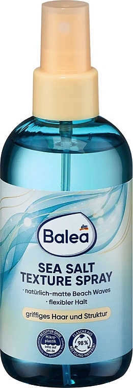 Двухфазный питательный спрей для волос с морской солью - Balea Sea Salt Spray Balea