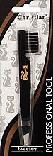 Парфумерія, косметика Пінцет для брів зі щіточкою, CTW-125 - Christian Cat