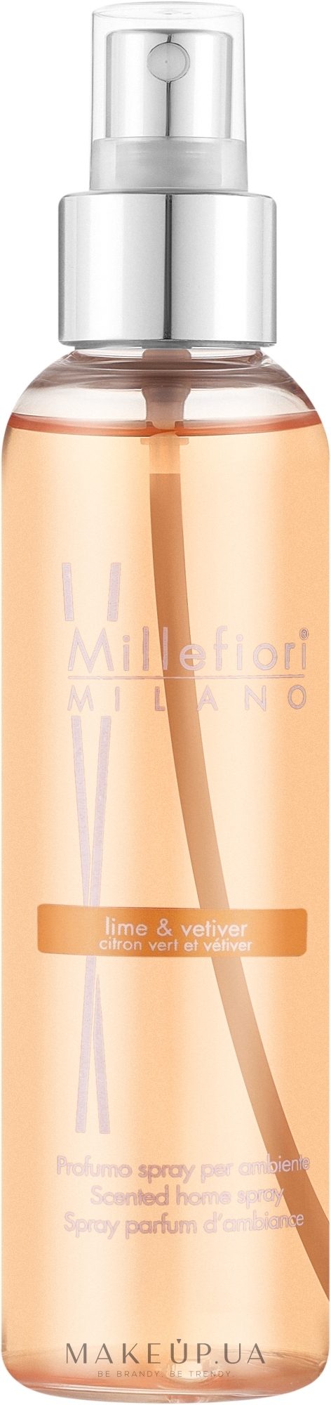 Ароматичний спрей для дому "Лайм і ветивер" - Millefiori Milano Natural Lime & Vetiver Home Spray — фото 150ml