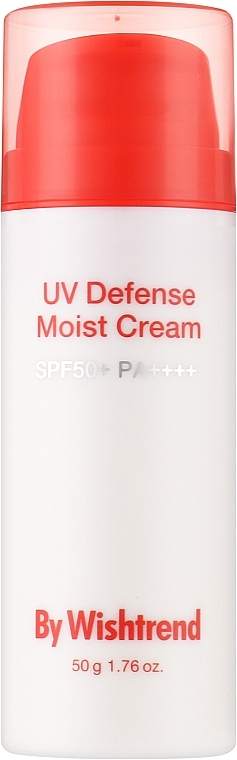 Зволожувальний сонцезахисний крем із пантенолом - By Wishtrend UV Defense Moist Cream SPF 50+ PA++++