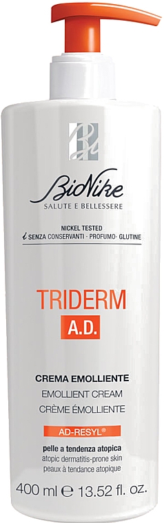 Крем для лица и тела - BioNike Triderm A.D. Emollient Cream  — фото N1