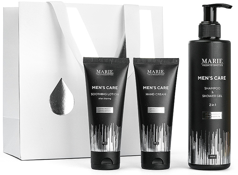 Подарунковий набір Men's Care - Marie Fresh Cosmetics Gift Set Men's Care (shm/250ml + ash/lot/50ml + h/cr/50ml) — фото N1