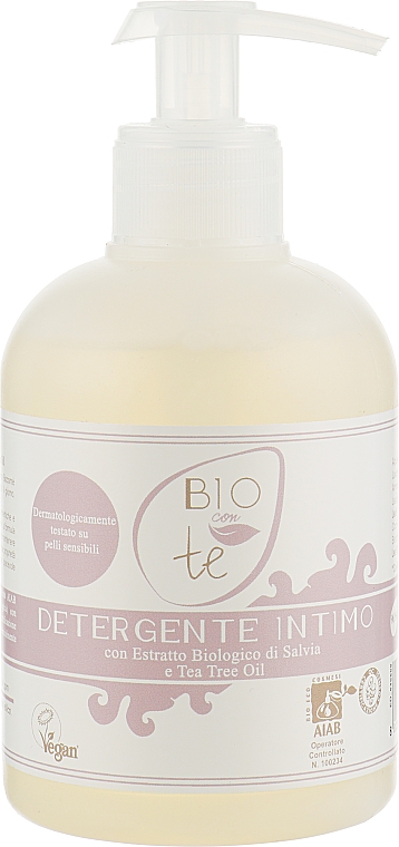 Гель для интимной гигиены с экстрактом шалфея - Pierpaoli Bioconte Intimate Cleanser With Sage Extract  — фото N1