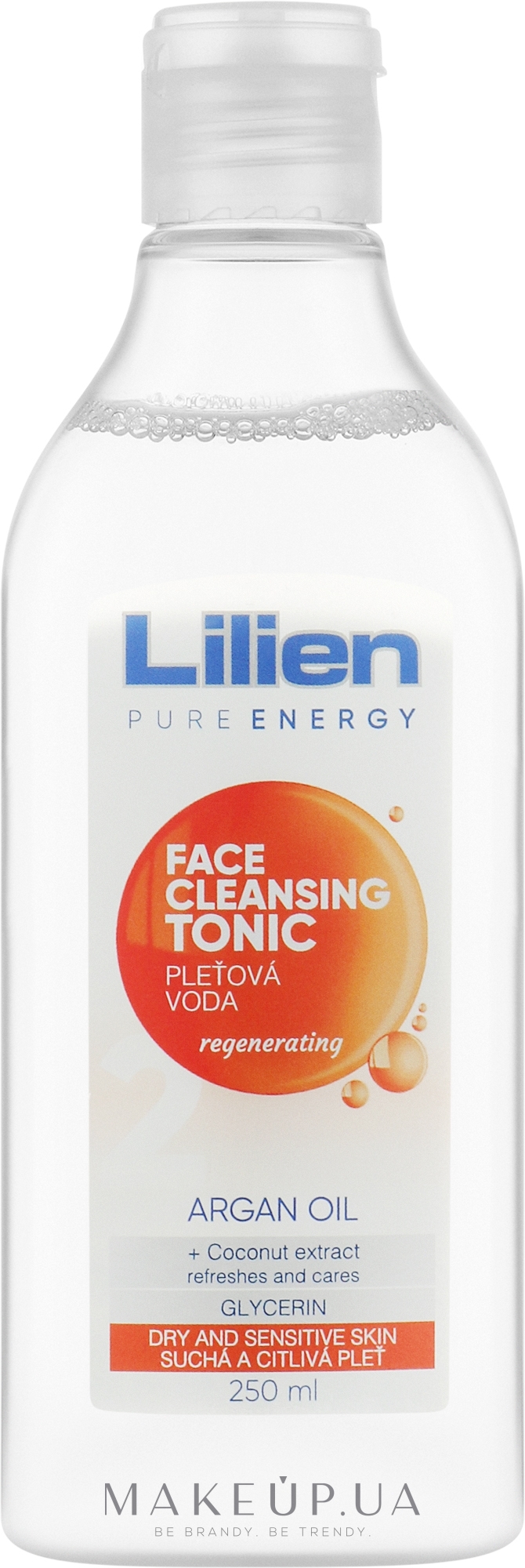 Тоник для очищения кожи лица и снятия макияжа с Аргановым маслом - Lilien Argan Oil Tonic — фото 250ml