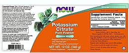 Чистый порошок цитрата калия - Now Foods Potassium Citrate Pure Powder — фото N3
