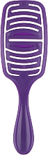Щетка гибкая для сушки, укладки волос продувная прямоугольная, CR-4280, фиолетовая - Christian — фото N2