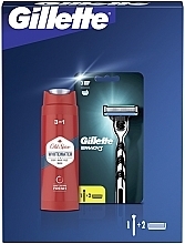Набір - Gillette (razor/1pc + sh/gel/250ml) — фото N2