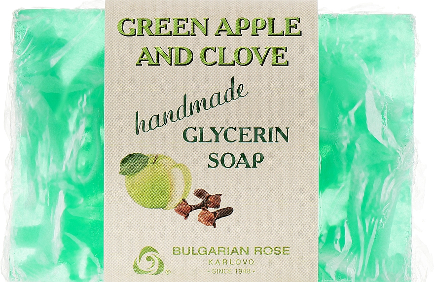 Гліцеринове мило "Зелене яблуко і гвоздика" - Bulgarian Rose Green Apple & Clove Soap — фото N1