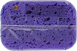 Губка банная с массажной поверхностью "Бриз", бело-фиолетовая - Фрекен Бок — фото N3