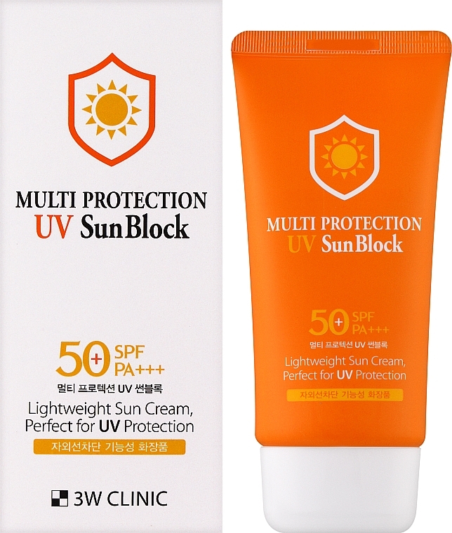 Сонцезахисний крем - 3W Clinic Multi protection UV Sun Block SPF 50 — фото N2