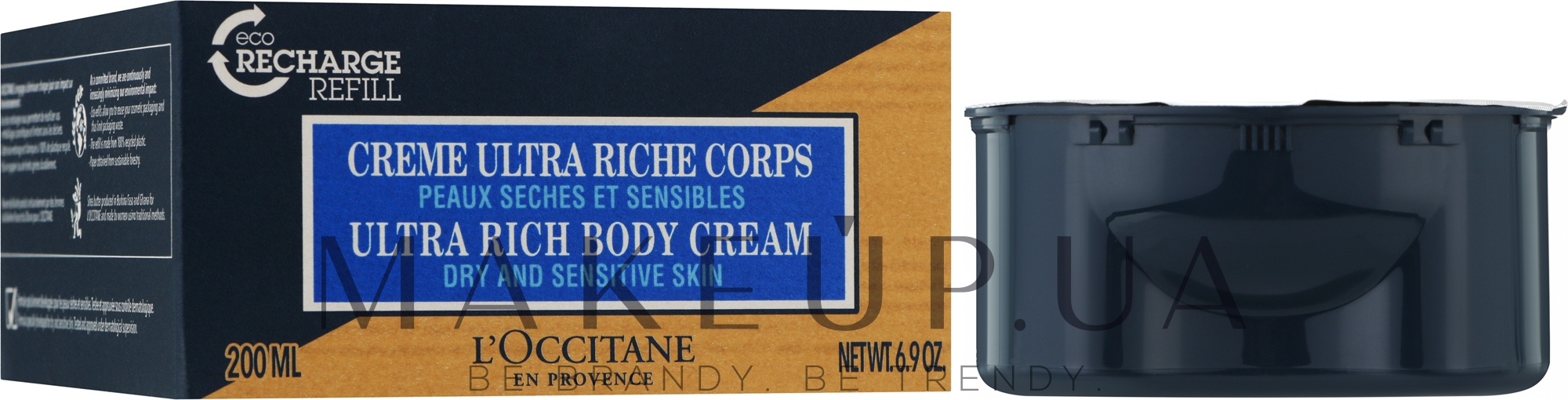 Живильний крем для тіла "Каріте" - L'Occitane Shea Ultra Rich Body Cream Eco-Refill (змінний блок) — фото 200ml