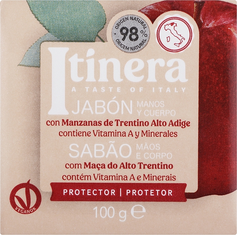 Мыло для рук и тела с яблоком из Трентино - Itinera Apple From Trentino Hand Body Soap — фото N1
