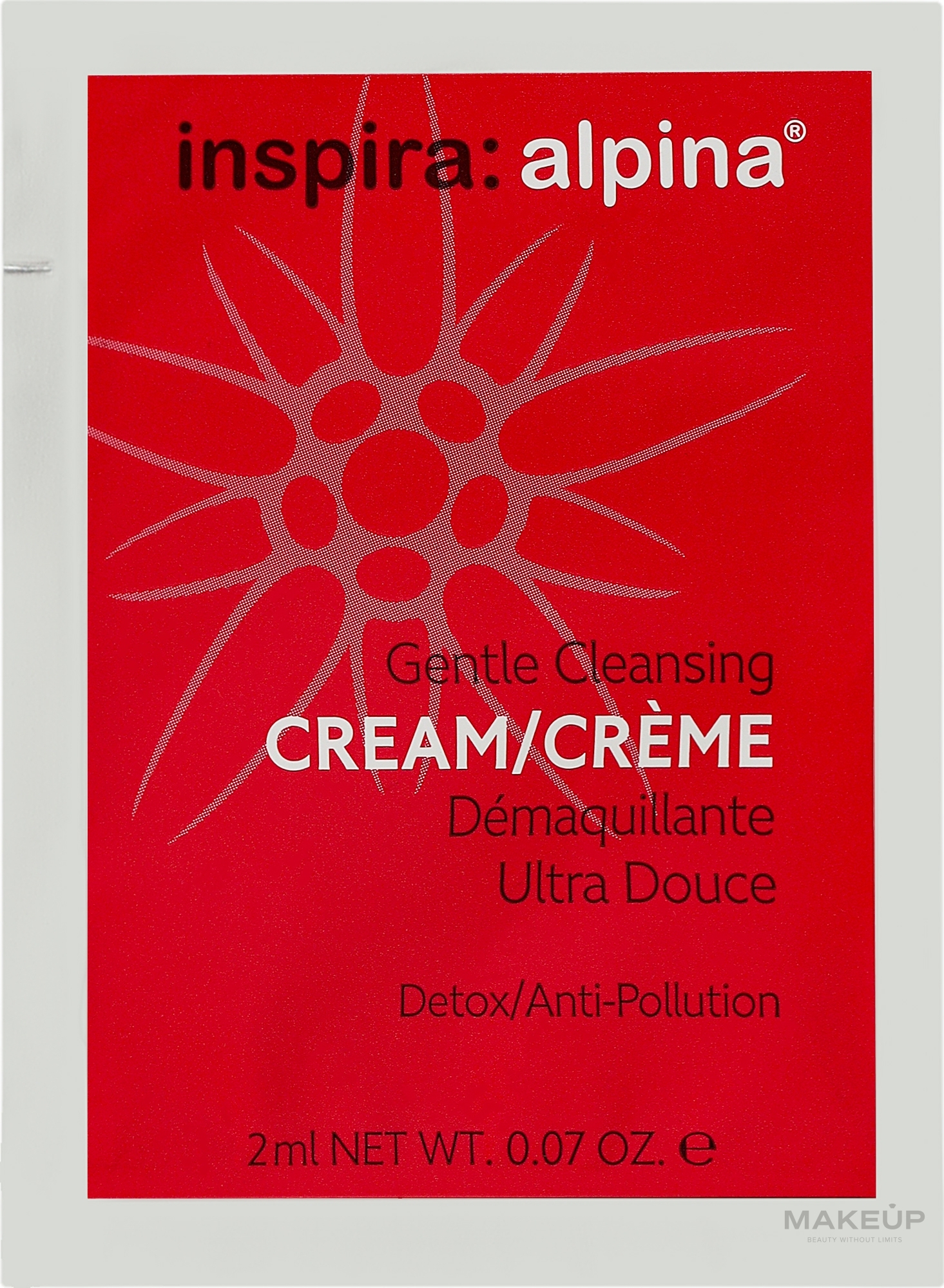 Крем для вмивання - Inspira:cosmetics Inspira:Alpina Gentle Cleansing Cream (пробник) — фото 2ml