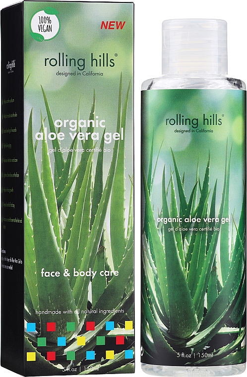 Зволожувальний гель для обличчя й тіла - Rolling Hills Organic Aloe Vera Gel — фото N2