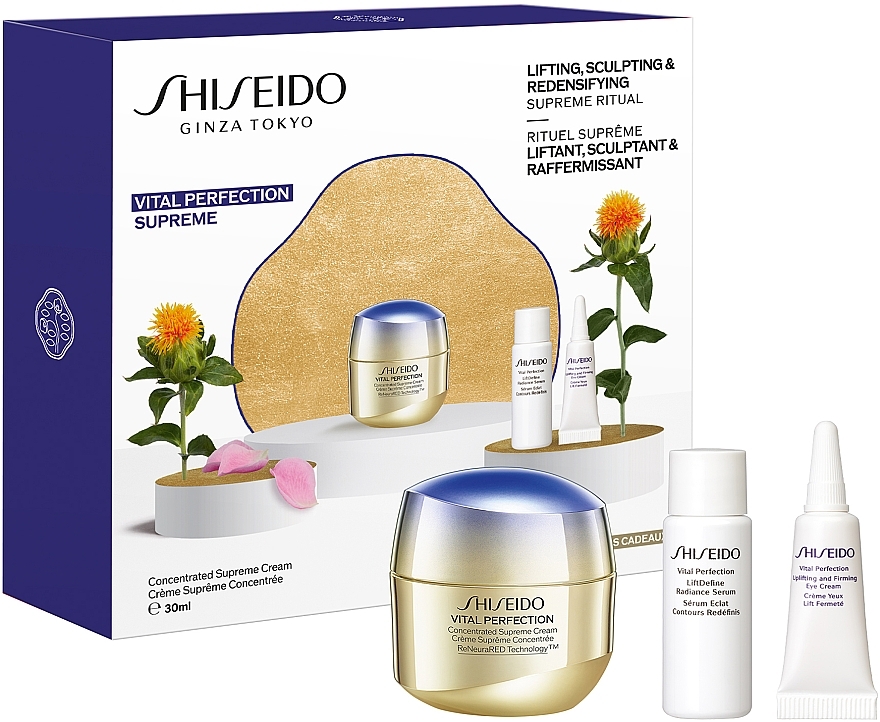 УЦЕНКА Набор - Shiseido Vital Perfection Supreme (f/cr/30ml + serum/7ml + eye/cr/3ml) * — фото N1