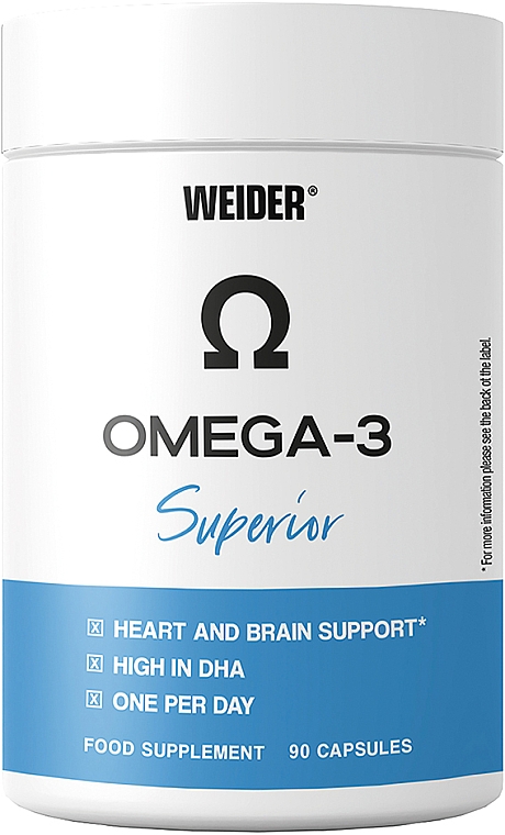  Харчова добавка "Омега 3", в капсулах - Weider Omega 3 Superior 1000mg — фото N1
