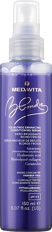 Сироватка для холодних відтінків блонду - Medavita Blondie Ice Blonde Enhancing Conditioning Serum — фото N1