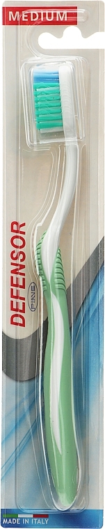 Зубная щетка "Defensor" средней жесткости, салатовая - Piave Defensor — фото N1