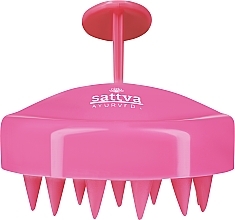 Щетка для массажа головы, розовая - Sattva Ayurveda Hair Sclap Masager — фото N1