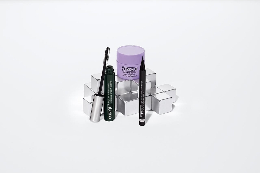 Набор - Clinique High Impact Favorites Set (mascara/7ml + eye/liner/0.34g + balm/15ml) — фото N3