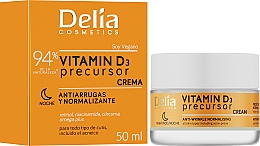 Ночной крем для лица против морщин с витамином D3 - Delia Vitamin D3 Precursor Night Cream — фото N2