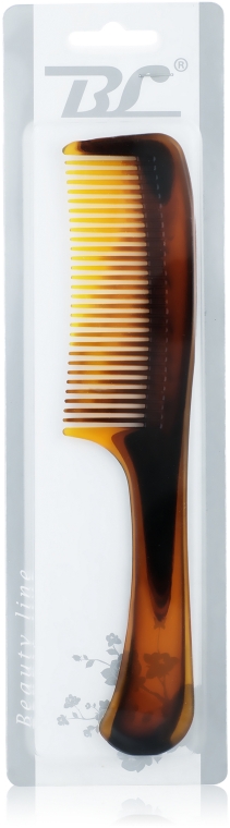Гребень для волос с ручкой, большой, коричневый - Beauty Line — фото N1