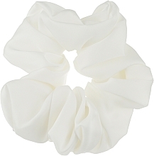Шовкова резинка для волосся, біла - Lotus Flower — фото N1