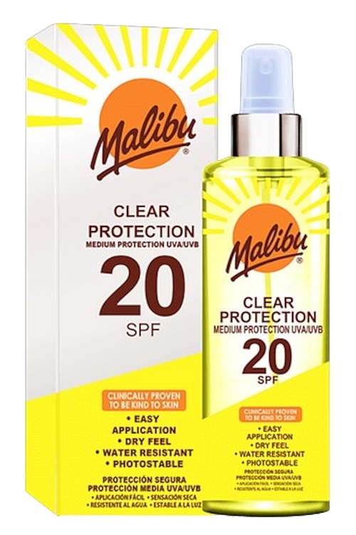 Солнцезащитный спрей - Malibu Clear Protection SPF20 — фото N1