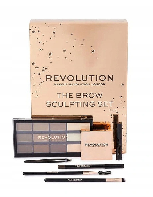 Набор для бровей - Makeup Revolution The Brow Sculpting Set (soap/styler/5g + gel/brow/4.5ml + br/pen/1.15g + br/palette/2.6g + accessories)  — фото N1