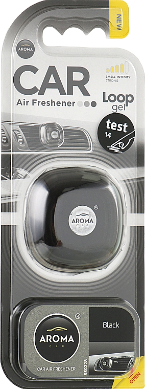 Ароматизатор гелевий "Black" для автомобіля - Aroma Car Loop — фото N1