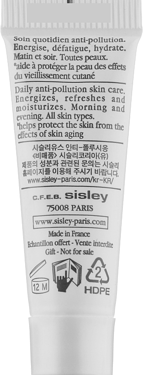Денний крем для обличчя - Sisley Youth Day Cream Youth Protector Anti-pollution (пробник) — фото N2