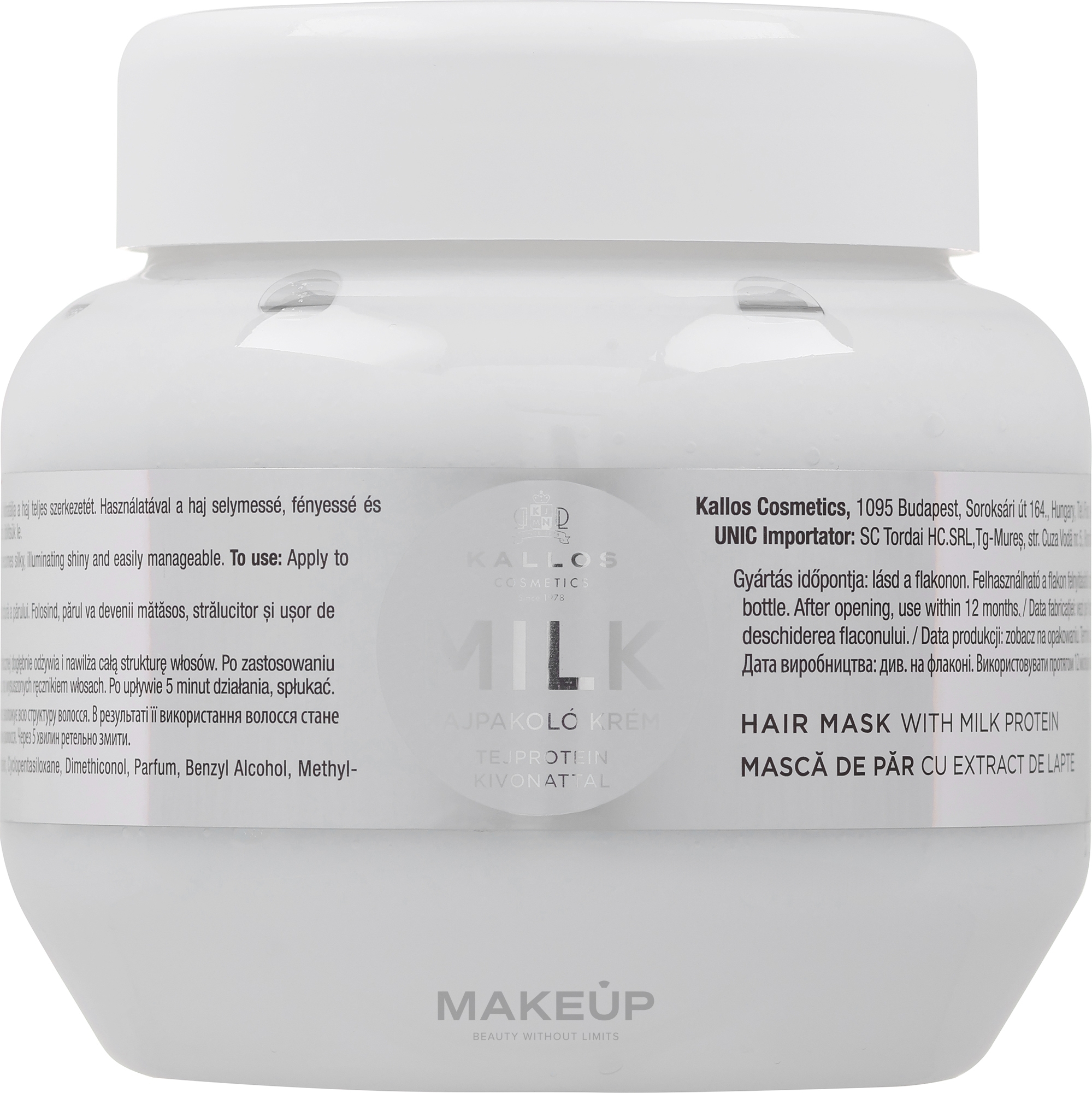 Маска для волосся з молочним протеїном - Kallos Cosmetics Hair Mask Milk Protein — фото 275ml