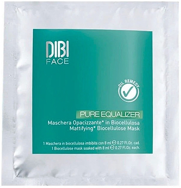 Матирующая биоцеллюлозная маска для лица - DIBI Milano Pure Equalizer Mattifying Biocellulose Mask  — фото N1