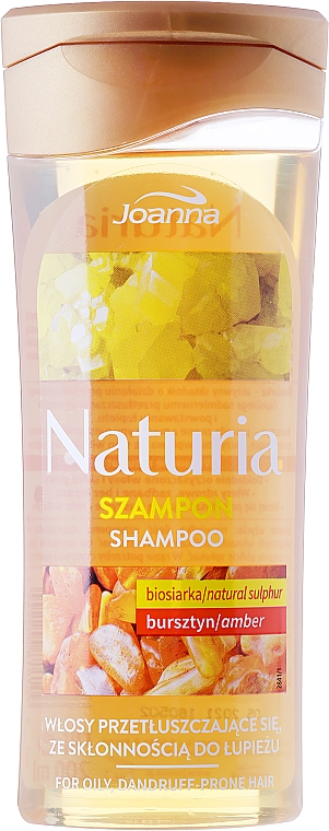 Шампунь "Янтарь" для жирных, против перхоти волос - Joanna Naturia Shampoo Natural Sulphur & Amber