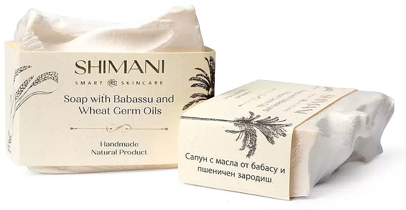 Натуральное мыло ручной работы для лица с маслами бабассу и зародышей пшеницы - Shimani Smart Skincare Handmade Natural Product — фото N1