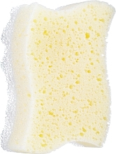Губка для тела массажная "Волна", светло-желтая - Grosik Camellia Bath Sponge — фото N1