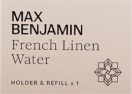 Ароматизатор для автомобіля - Max Benjamin Car Fragrance French Linen Water Holder & Refill — фото N2
