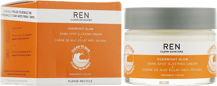Ночной крем для лица - REN Clean Skincare Overnight Glow Dark Spot Sleeping Cream  — фото N2