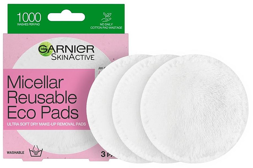 Мицеллярные многоразовые эко-пэды - Garnier Micellar Reusable Eco Pads — фото N2