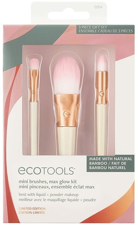 Набір пензлів для макіяжу, 3 шт. - EcoTools Glow Max Limited Edition — фото N1