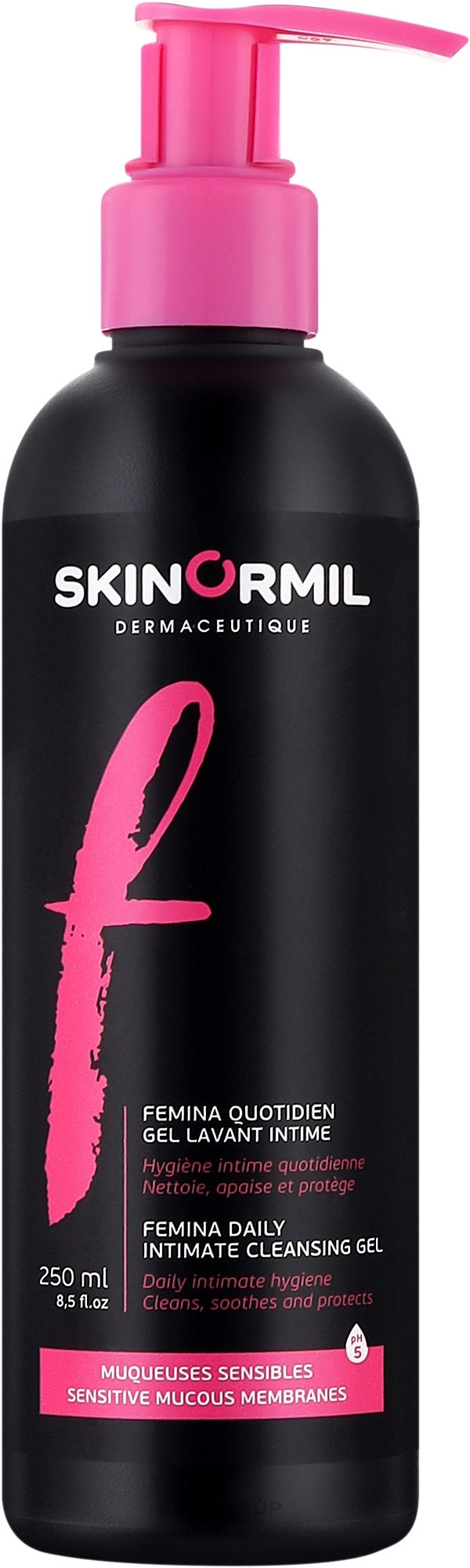 Очищувальний гель для щоденної інтимної гігієни з дозатором - Skinormil Femina Daily — фото 250ml