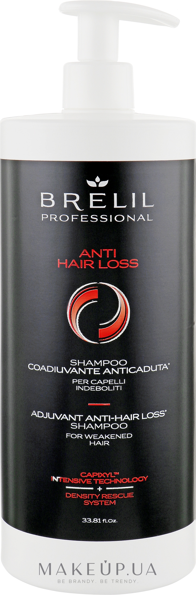 Шампунь против выпадения волос со стволовыим клетками и капиксилом - Brelil Anti Hair Loss Shampoo — фото 1000ml