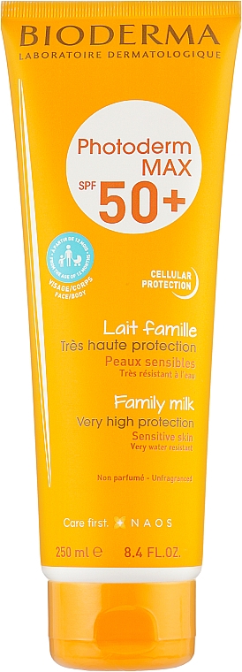 Молочко с высокой степенью защиты от солнца - Bioderma Photoderm Max Family Milk SPF50 + — фото N1