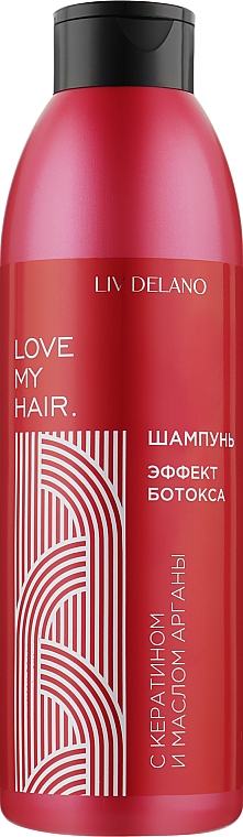Шампунь "Эффект ботокса" с кератином и маслом арганы - Liv Delano Love My Hair