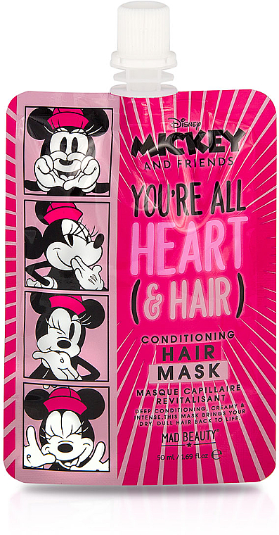 Маска для волос, персик "Минни" - Mad Beauty Minnie Hair Mask Peach — фото N1