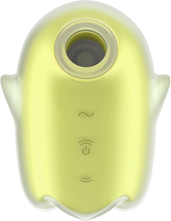 Вакуумный светящийся клиторальный стимулятор, желтый - Satisfyer Glowing Ghost Yellow — фото N2