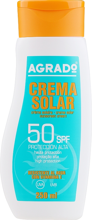 Солнцезащитный крем SPF50+ для тела - Agrado Sun Solar Cream SPF50+ — фото N1