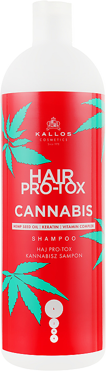 УЦЕНКА Шампунь для волос с маслом семян конопли - Kallos Pro-tox Cannabis Shampoo *