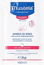 Успокаивающий и освежающий рисовый крахмал для ванн - Mustela Amido Di Riso Lenitivo E Rinfrescante — фото N3