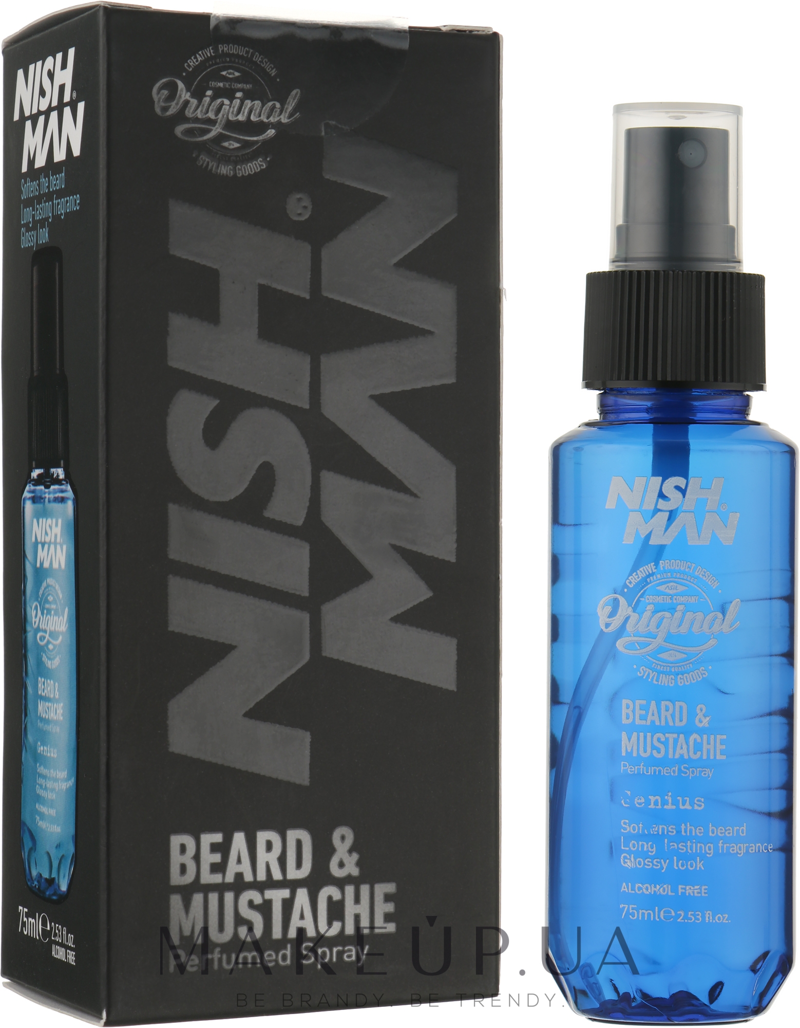 Спрей для догляду за бородою й вусами - Nishman Beard & Mustache Perfumed Spray Genius — фото 75ml